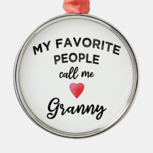 Call Me GRANNY Classic Americana Southern Grandma Metal Ornament