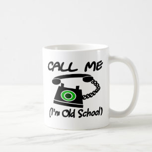 Call Me, I'm Old School With Retro Telephone Coffee Mug