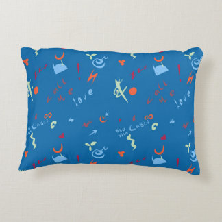 "Call Me Love" Pattern Decorative Cushion