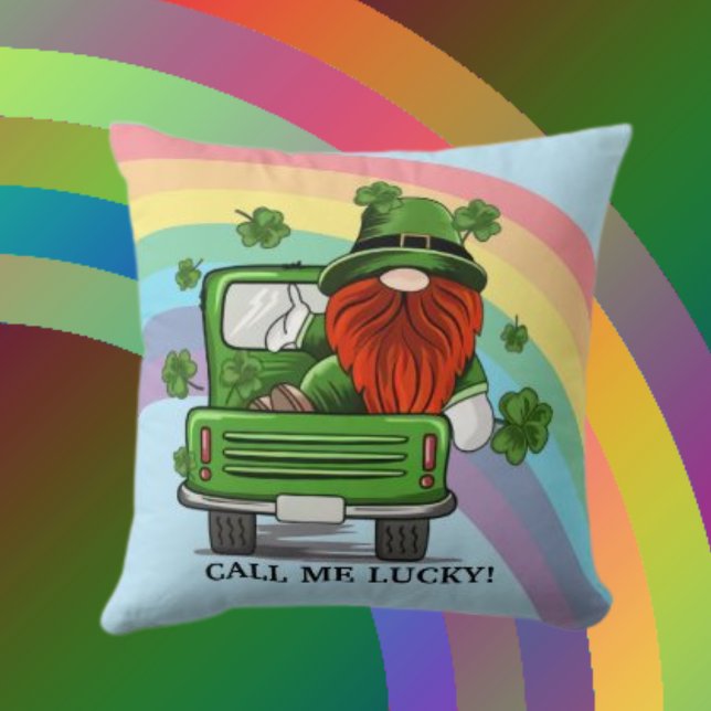 Call Me Lucky Irish Gnome Cushion (Creator Uploaded)