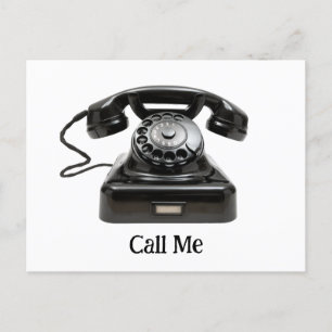 Call Me Old Fashioned Telephone Postcard