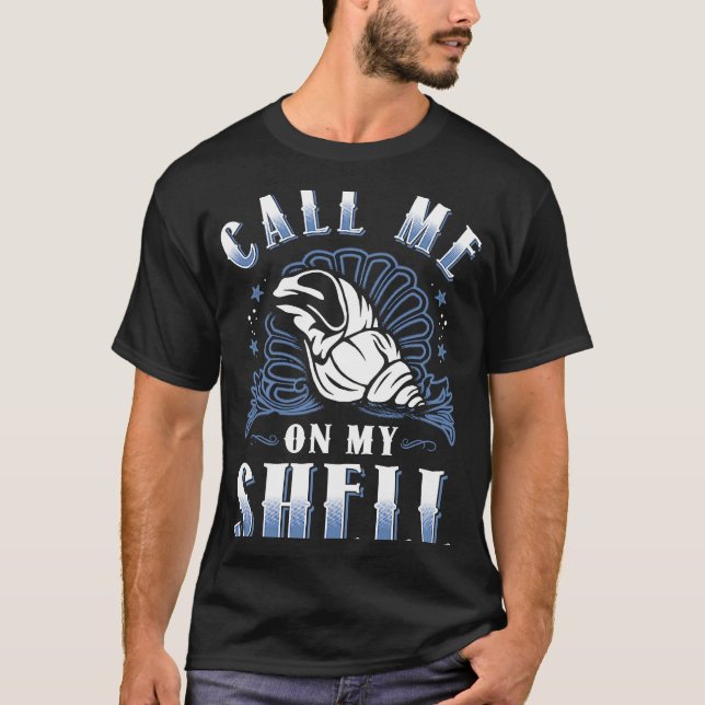 Call Me On My Shell Phone Beach T-Shirt (Front)