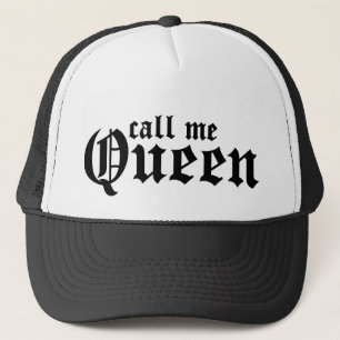 Call Me Queen Trendy Modern Minimalist Funny Trucker Hat