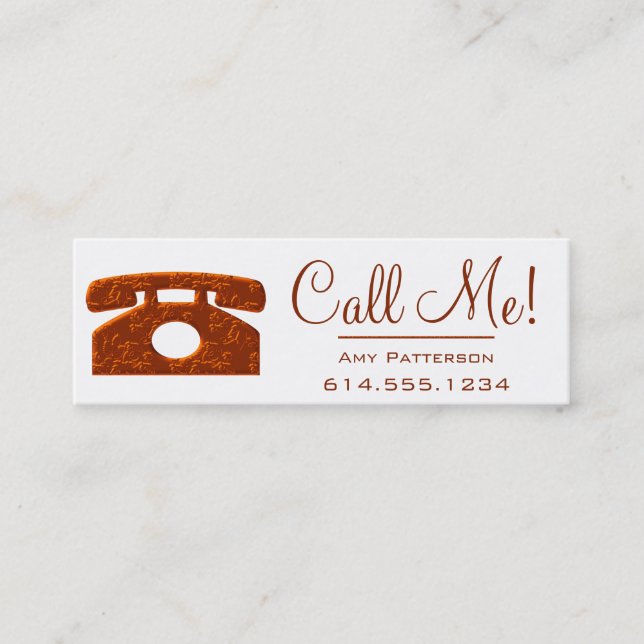 Call Me! Red Telephone Dating Profile Cards 3 (Front)