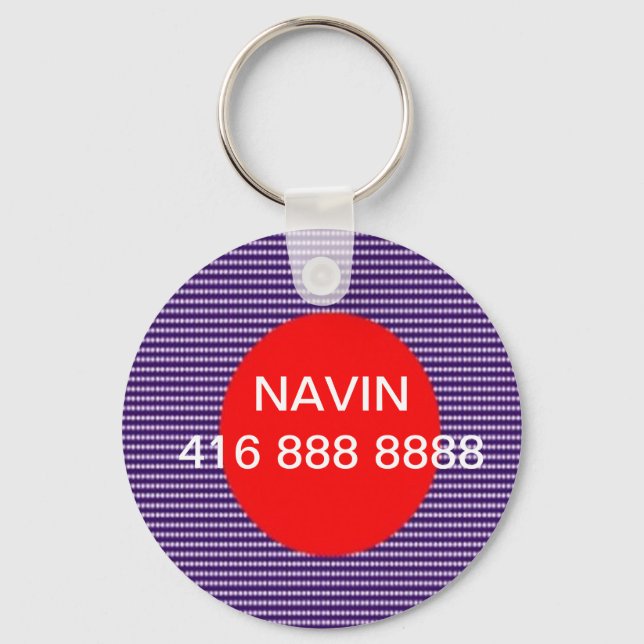 CALL-ME-Svp  Replace Name and Phone Number Key Ring (Front)