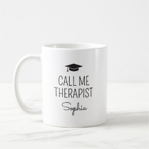 Call Me Therapist Personalised Name Coffee Mug