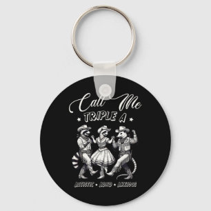 Call Me Triple A Autistic Adhd Anxious Cowboy Racc Key Ring