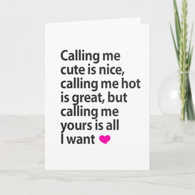 **CALL ME YOURS** LOVE CARD (Front)