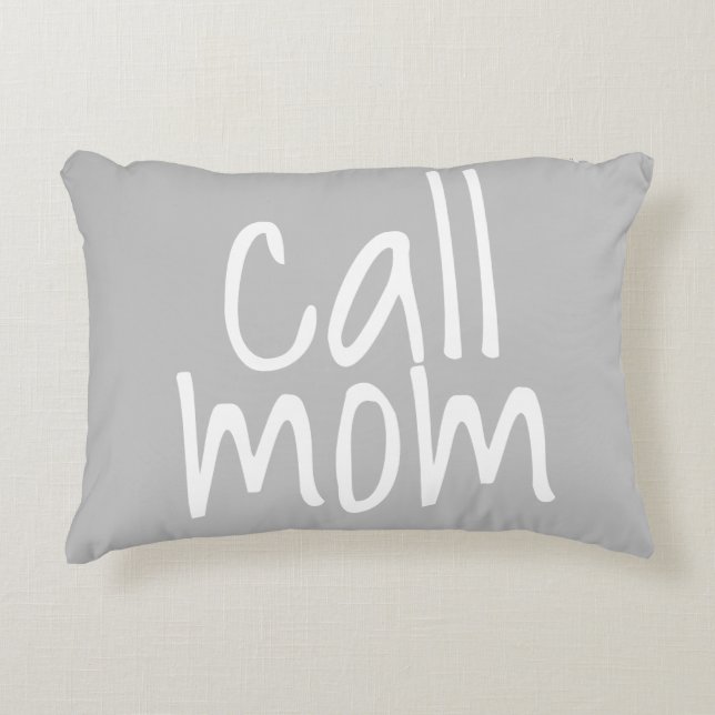 Call Mum Text Mum Throw Pillow (Front)