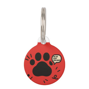 “Call My Agent (aka Mum)” – Personalised Dog & Cat Pet Tag