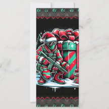 Call o Duty Shooter Gamer Boy Christmas Card