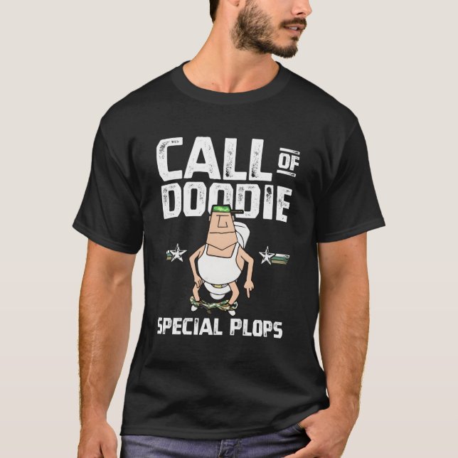Call Of Doodie Special Plops Nerd Gamer Duty Playe T-Shirt (Front)