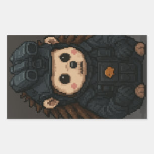 CALL OF DUTY HEDGEHOG RECTANGULAR STICKER
