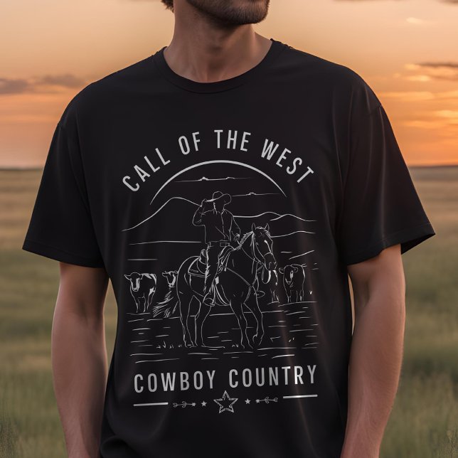 Call of the West Minimalist Cowboy T-Shirt (Creator Uploaded)