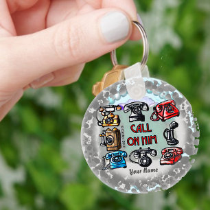 Call on Him Christian keychain