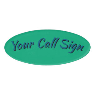 Call Sign Name Badge