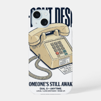 Call the Front Desk Retro Motel NIGHTSHIFT 90 iPho iPhone 15 Case