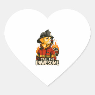 Call the Pawesome Pet Humour Heart Sticker