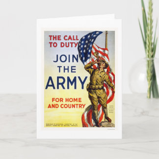Call to Duty - Join the Army for Home and Country Card