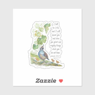 Call to Me Scripture Inspiration California Quail 