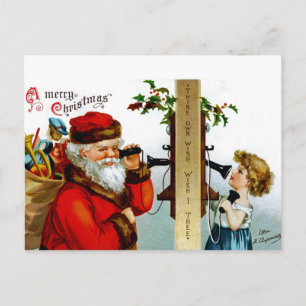 Call to Santa Holiday Postcard