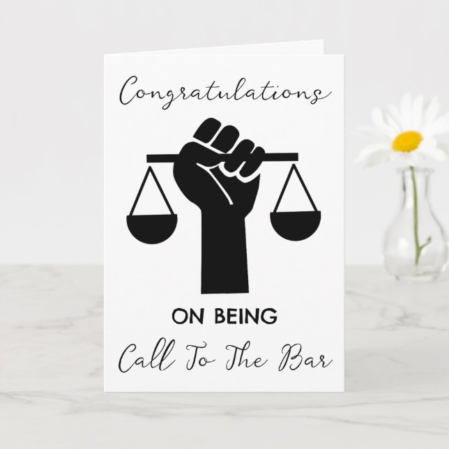 call to the bar congratulations cards (Small Plant)
