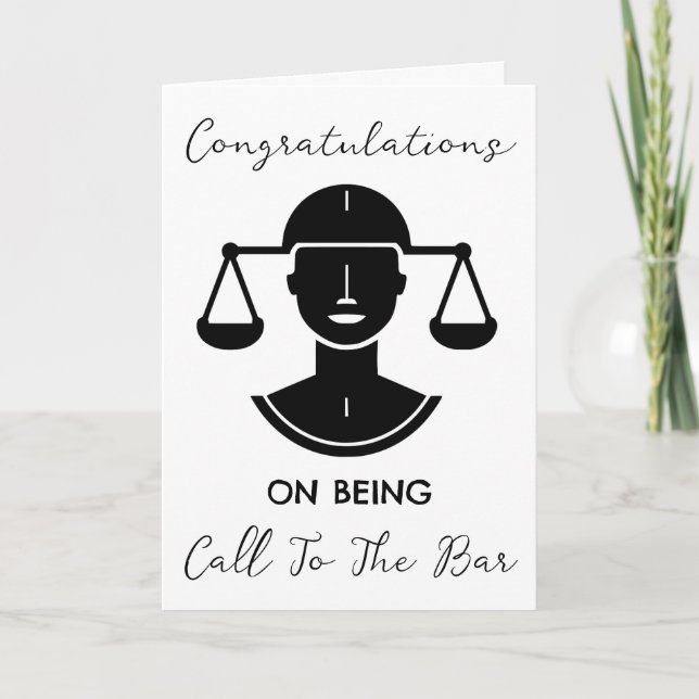 call to the bar congratulations cards (Front)