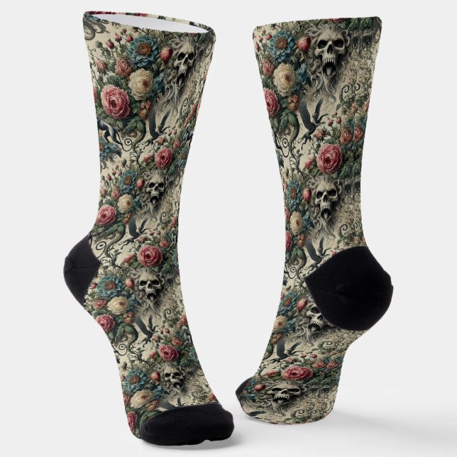 Call to the Night Gallery – Gothic Tapestry Socks (Angled)