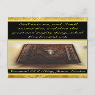 Call unto me, and I will answer thee Jeremiah 33:3 Postcard