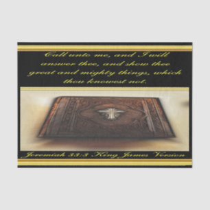 Call unto me, and I will answer thee Jeremiah 33:3 Tissue Paper