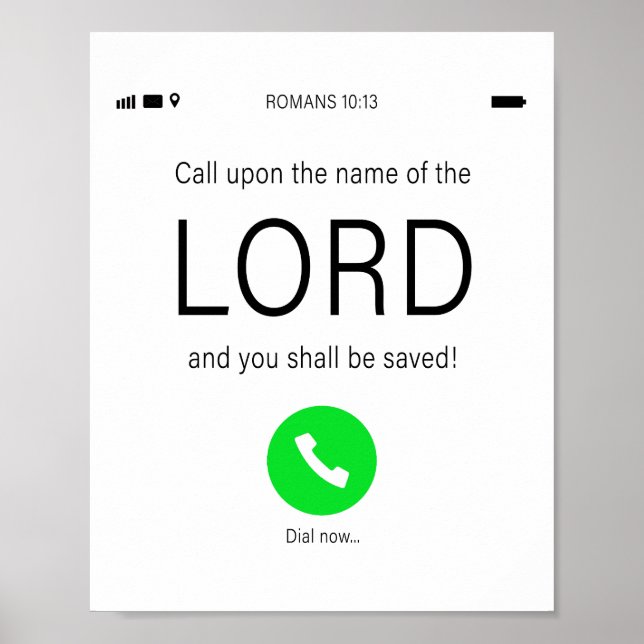 Call Upon the Name of the LORD – Christian Faith   Poster (Front)