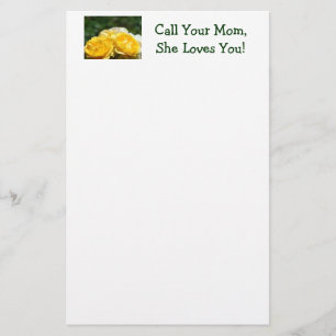 Call Your Mum She Loves You! stationery Moms Roses