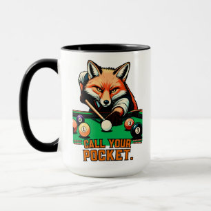 Call Your Pocket Pool Playing Fox Mug