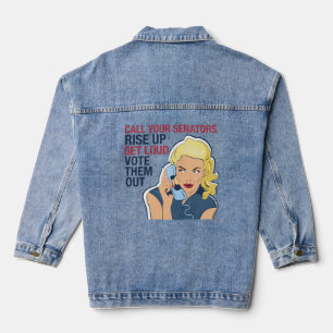 Call Your Senators Feminist Democrat Women's Denim Jacket
