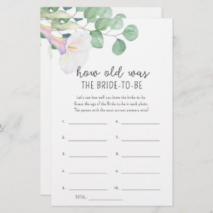 Calla and eucalyptus - How old was the bride to be