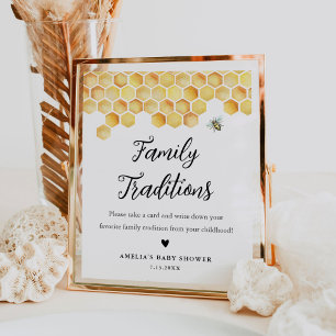 CALLA Bee Family Traditions Baby Shower Sign