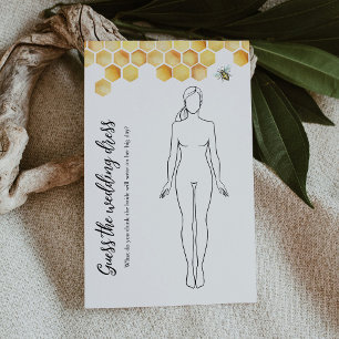 CALLA Bee Guess The Dress Bridal Shower Game Card