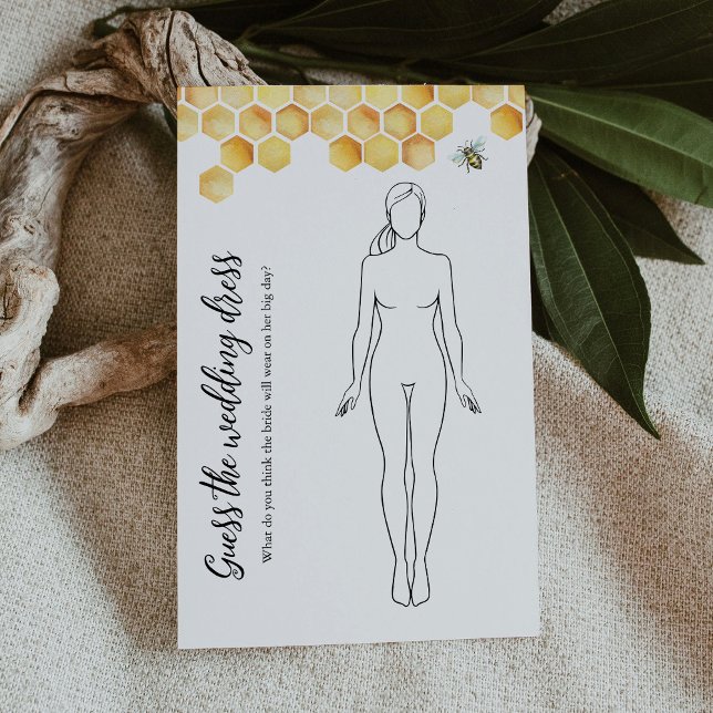 CALLA Bee Guess The Dress Bridal Shower Game Card (Creator Uploaded)