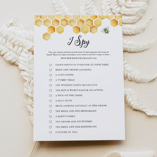 CALLA Bee I Spy Wedding Game Card (Creator Uploaded)