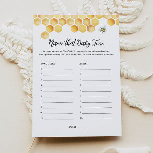 CALLA Bee Name That Baby Tune Baby Shower Game Invitation
