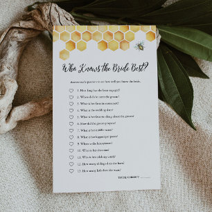 CALLA Bee Who Knows The Bride Best Bridal Game