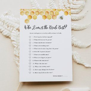 CALLA Bee Who Knows The Bride Best Bridal Game Invitation