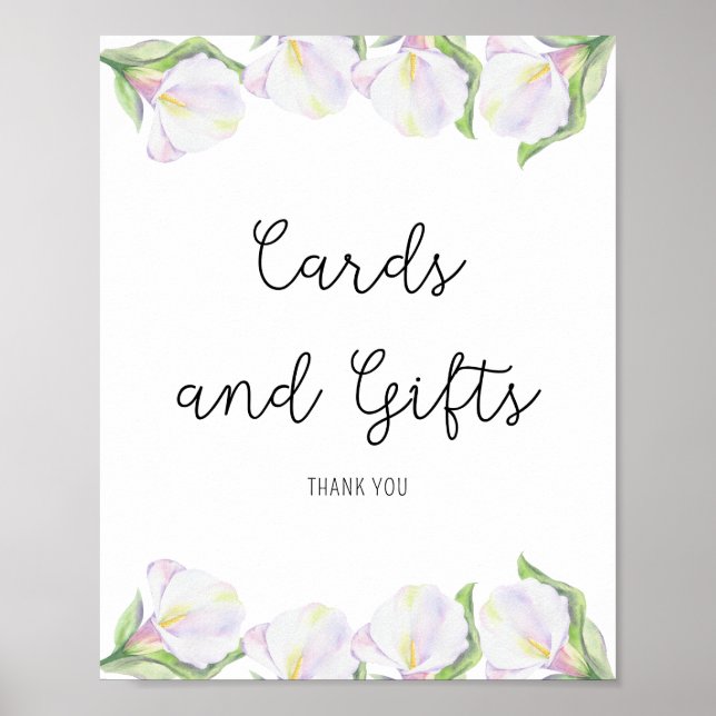 Calla flowers - Cards and Gifts Poster (Front)