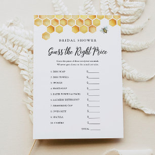 CALLA Guess the Price Bridal Shower Game Invitation
