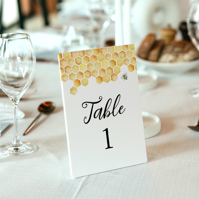 CALLA  Honey Bee Table Number 3.5 x 5 (Creator Uploaded)