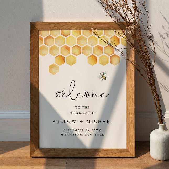 CALLA Honey Bee Wedding Welcome Poster (Creator Uploaded)