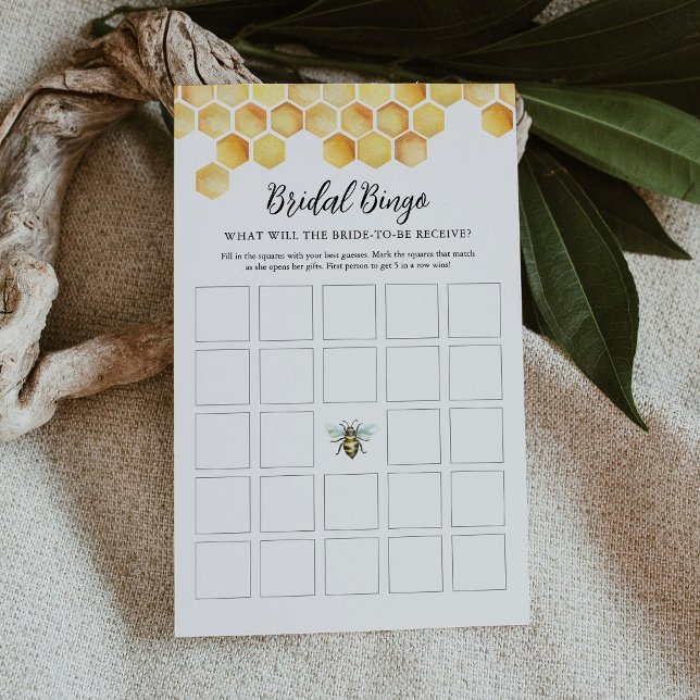 CALLA Honeycomb Bee Bridal Bingo Card (Creator Uploaded)