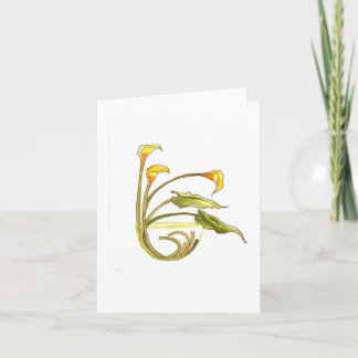 calla lilies #2 card