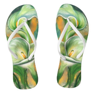 Calla Lilies Flip Flops