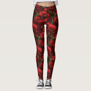 Calla Lilies Floral Holiday Gift Sets Ladies Work Leggings
